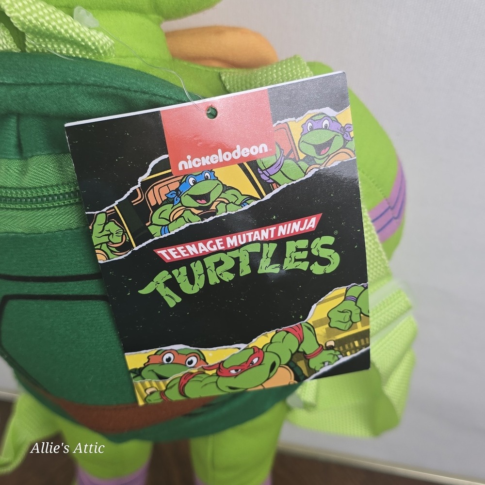 Donatello Teenage Mutant Ninja Turtles Plush Backpack Bag Stuffed‎ TMNT 20" New - Picture 4 of 6